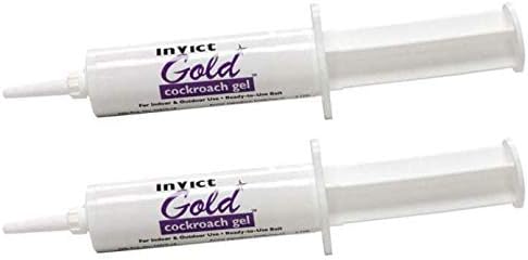 2 Tubes Invict Gold Cockroach German Roach Control Gel Bait w/Plunger (35 gram per Tube)
