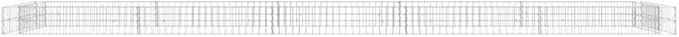 SKM Gabion Raised Bed Galvanized Steel 196.9x39.4x7.9