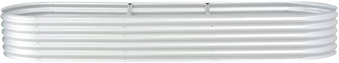 Garden Raised BedOutdoor Galvanized Planter Overhead Garden Box for VegetablesPlantsFlowersHerbsFruits Large Metal Raised Garden Beds 126x31.5x17.3 Galvanised Steel Silver