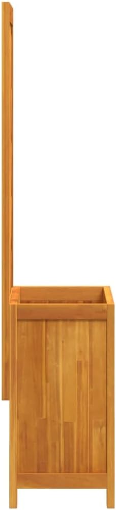 Garden Planter with Trellis Outdoor Raised Garden Bed Planter with Trellis Wooden Flower Standing Planter Box 21.7x11.6x52 Solid Wood Acacia-133