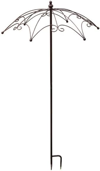 Garden Trellis for Potted Plant Outdoor Metal Umbrella-Shaped Rose Flower Stand Old Iron Decorative Trellis Fence Panels SupportBronzeSmall