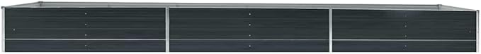 Galvanized Raised Garden Bed 189x31.5x17.7 in Anthracite Planter Box for Outdoor Plants Tomato Herb &amp Flower Boxes Modern Metal Planter for Patio Yard