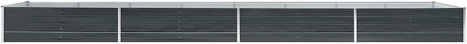 YAFF Large Galvanized Steel Raised Garden Bed 236.2x31.5x17.7 Extra Long Anthracite Planter Box for Vegetables Herbs &amp Flowers Durable Outdoor Metal Raised Bed for Backyard Patio Gardening