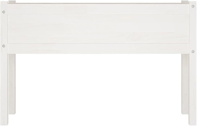 Garden Planter Planter Boxes Standing planters Gardening Box Horse Trough planters Suitable for Corridor Nursery Orchard Courtyard White 43.3x12.2x27.6 Solid Wood Pine