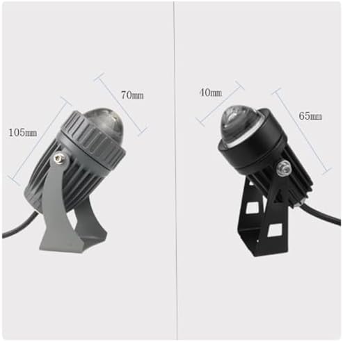 RGB LED Landscape Spotlight - 110V-230V Waterproof IP66 Outdoor Light Adjustable Angle Long-Distance Projection for Villa Hotel Courtyard and Facade Wall Wash (5W)