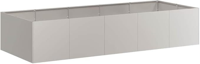 Extra-Large 78.7 in Weathering Steel Rectangular Raised Garden Bed Planter Box Rustic Brown Outdoor Raised Bed for Patio &amp Garden with Open Bottom Drainage
