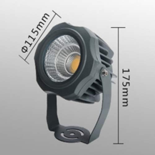 20W 360° Rotating COB LED Spotlight - Adjustable Lawn Landscape Lighting Fixture for Garden Patio and Scenic Outdoor Decor (Yellow Light)