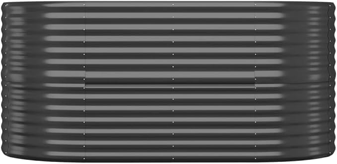 Garden Planters Outdoor Planters Garden Raised Bed Powder-Coated Steel 59.8x31.5x26.8 Anthracite for Growing Vegetables and Flowers