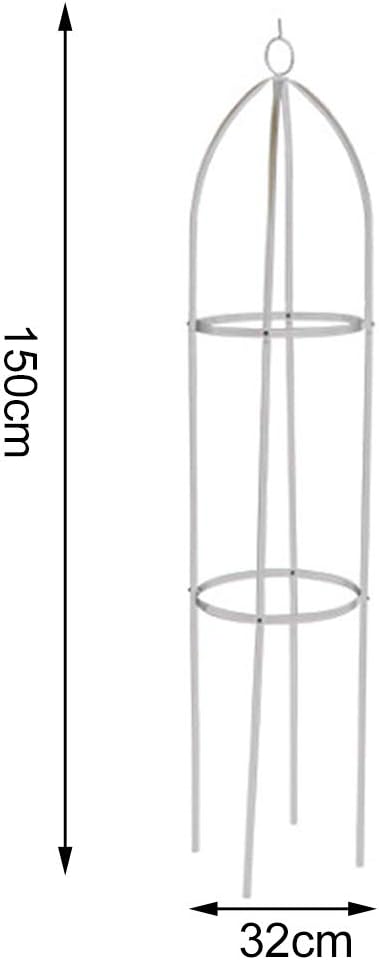 Garden Trellis for Climbing Plants Tower Obelisk Garden TrellisEuropean Iron Flower StandTall Plant Support Vine Supports Plant TowerOutdoor Flower Garden Support Rack (Medium