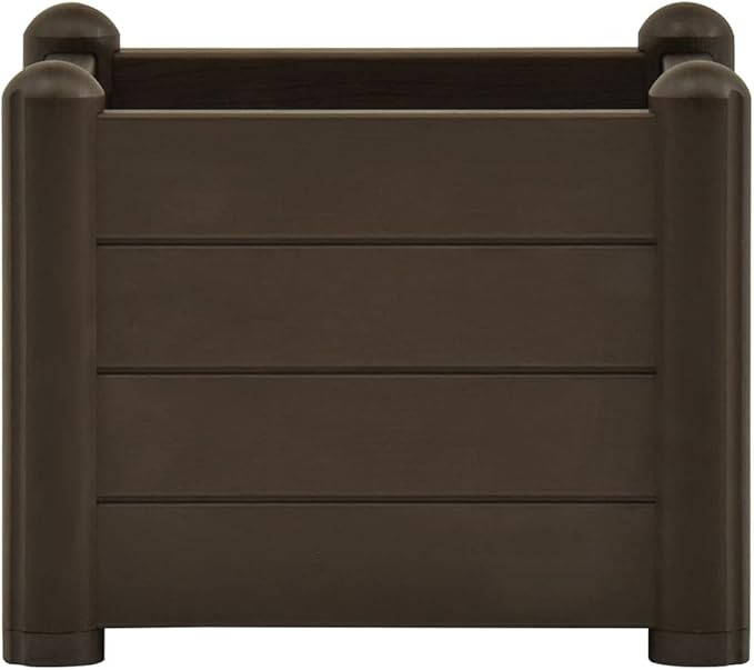 Garden Raised Bed PP Mocha 16.9x16.9x13.8