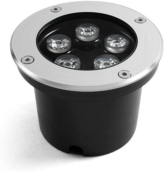 Recessed 5W LED Underground Light IP67 Rated Waterproof Outdoor Decorative Landscape Patio Yard Lawn Driveway Flowerbed Bright High Power Spotlight AC85-265V Integrated (Color : Red Light)