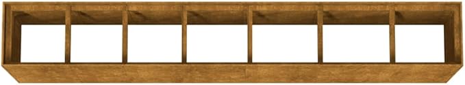 Corten Steel Garden Raised Bed Ample Space Outdoor Planter Box with Open Bottom Metal Raised Planter Bed for Vegetables Flowers 110.2x15.7x31.5 Brown-397