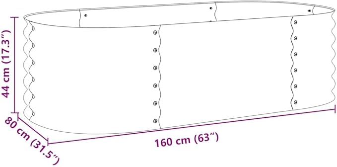 Garden Raised Bed Gabion Cages for retaining Walls Outdoor Backyard Planter Raised Garden Bed Suitable for Outdoor Landscape Lawn Cafes Backyard Patio 63x31.5x17.3 Galvanized Steel Gray