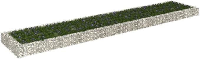 SKM Gabion Raised Bed Galvanized Steel 196.9x39.4x7.9