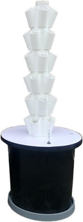 Tower Garden Growing System Hydroponics Tower Growing System Kit Soilless Cultivation Hydroponic Growing Kits for Indoor/Outdoor Herbs(White125cm/50)