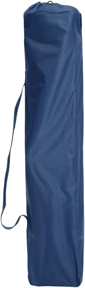 High Back Heavy Duty Lawn Chair Support 250LBS Portable Collapsible Chair with Cup Holder (Navy Blue + Steel)