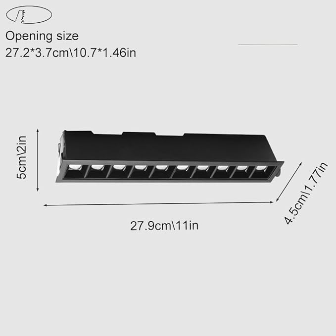 Spotlight Square Flush Mount Accent Spotlighting Fixture Linear Directio l Spotlights Hallway Lamps Indoor for Living Room Office