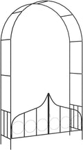 Garden Arch with Gate Arch TrellisGarden TrellisPlant TrellisIronWeather-Resistantfor Various Climbing Plant Wedding Garden Arch Bridal Party Decoration Wide ArborBlack54.3x15.7x93.7
