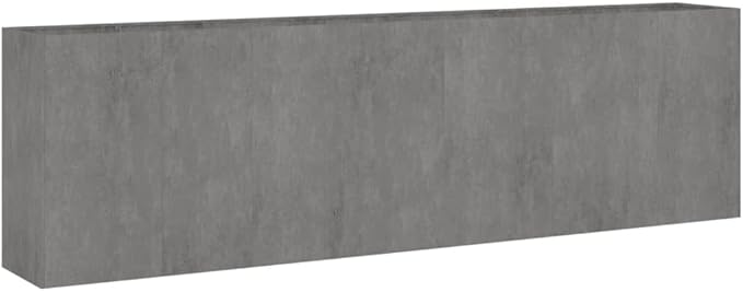 Corten Steel Garden Raised Bed Ample Space Outdoor Planter Box with Open Bottom Metal Raised Planter Bed for Vegetables Flowers 110.2x15.7x31.5 Brown-397