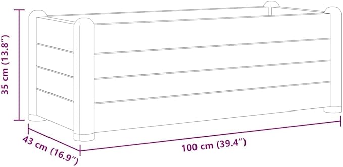 YAFF Raised Bed White Polypropylene Medium UV-Resistant MaterialsLawn &amp GardenGardeningPots &amp Planters313975