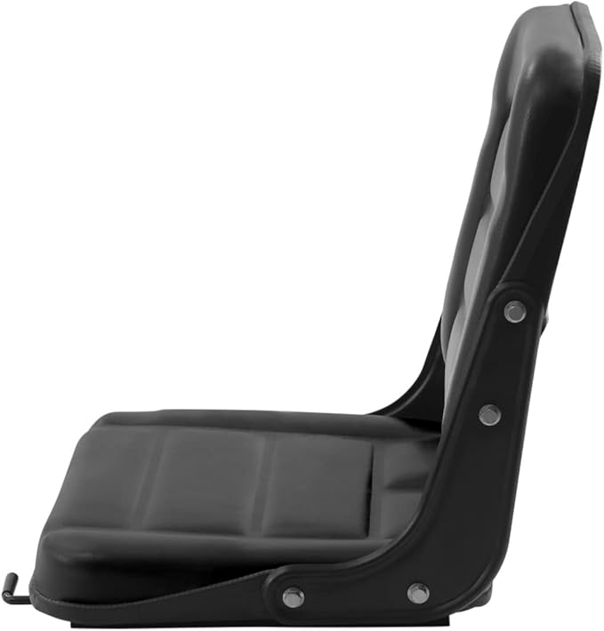 Universal Forklift Seat Garden Lawn Mower Seat PVC Tractor Suspension Seat Excavator Seat w/0-3.15 Adjustable Slidable Rail Scratch-Resistant Replacement Seats for Most Small Machinery