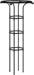 Metal Umbrella Trellis Decorative Vertical Garden Obelisk Trellis with PE Coated Black Lightweight Plant Tower Umbrella Shaped Ventilated Plant Trellis for Climbing Vine(Black 61 x 9.8IN)