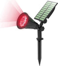 Solar Spotlights 4LED Solar Landscape Spotlights Solar Landscape Lights Waterproof 2-in-1 Multi Use Outdoor Wall Lights (Red)