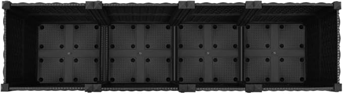 Raised BedOutdoor Planting BoxesIndustrial Rustic PlanterRaised Beds for GardeningPlantersfor Backyard Patio Balcony Garden63x15.7x15 Polypropylene