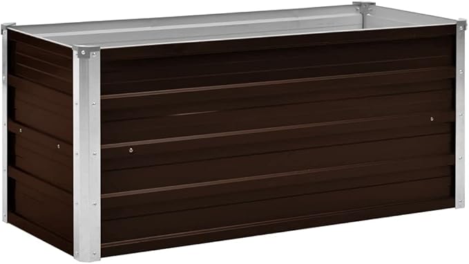 Galvanized Raised Garden Bed Planter Raised Garden Boxes Outdoor Large Metal Raised Garden Beds for Vegetable Gardening Backyard Patio 39.4x15.7x17.7