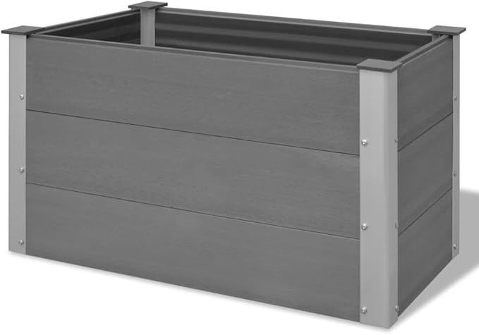 SKM Garden Raised Bed WPC 100x50x54 cm Grey (Weight-26KG)