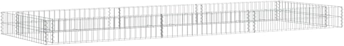 Galvanized Steel Raised Garden Bed Large 118.1 x 39.4 x 7.9 in Silver Weathered Outdoor Planter Box for Vegetables Flowers Herbs Patio Backyard