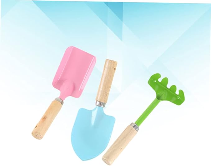 2 Sets Garden Tool Set Garden Tools for Wooden Garden Tools Gardening Tools Random Color