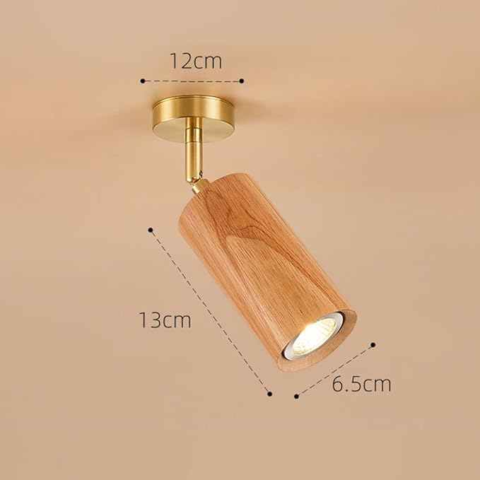 Led Fixed Track Lighting Wood Ceiling Spotlight 360°+180° Adjustable Mount Accent Spot Lamp Directio l Spotlights/Wall Lamps for Commercial Household