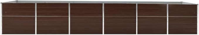 YAFF Raised Bed Brown Galvanized Steel 189 x 31.5 x 30.3 in DurableLawn &amp GardenGardeningPots &amp Planters47070