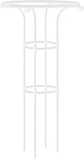 Asodomo Garden Obelisk Trellis for Climbing Plants Outdoor 3 Feet Metal Gardening Climbing Frame Plants Support Stakes for Potted Plants Vegetable Flowers Vine (White 11 D x 37.4 H)