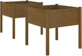 2pcs Wooden Garden Planter Box Stand with Legs Outdoor Raised Garden Bed Garden Yard Wood Box for Vegetables Flowers Herbs Honey Brown 27.6x27.6x27.6 Solid Wood Pine