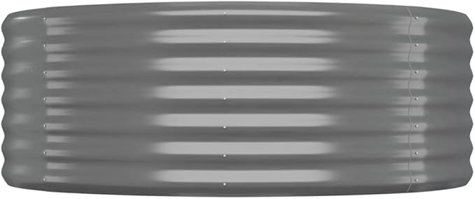 Metal Raised Garden Bed Garden Raised Bed Powder-Coated Steel Outdoor Planter Box for Vegetables Herbs Flowers 199.6x39.4x14.2 Gray-135
