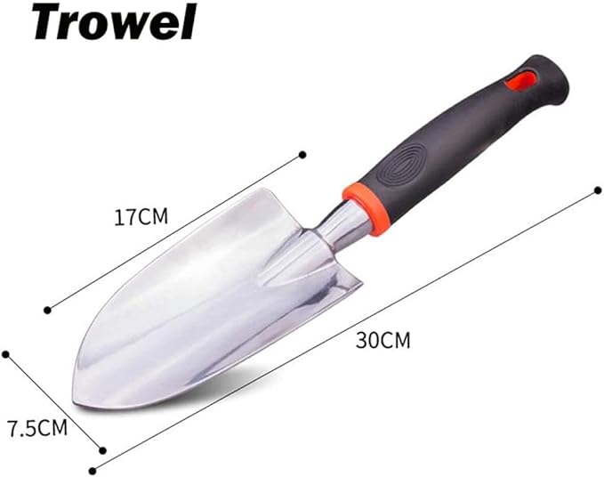 SagaSave 3 Sizes Optional Aluminum Garden Tool Set Heavy Duty Hand Garden Tools Kit Ideal for Outdoor Garden Hand Tools Women and Men(3X Garden Tools)