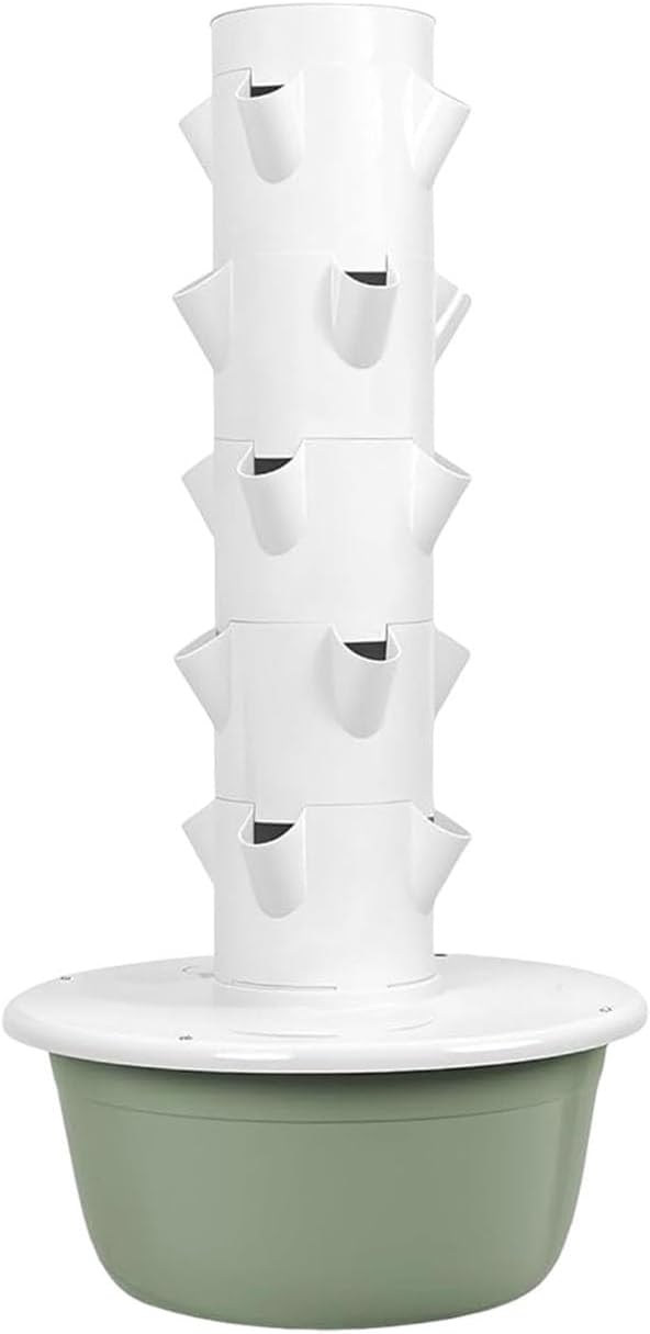 9-Tier Hydroponic Planter Vertical Hydroponic Grow Tower Indoor Soilless Farming System with Pump for Fast-Growing Leafy Greens(5th Floor)