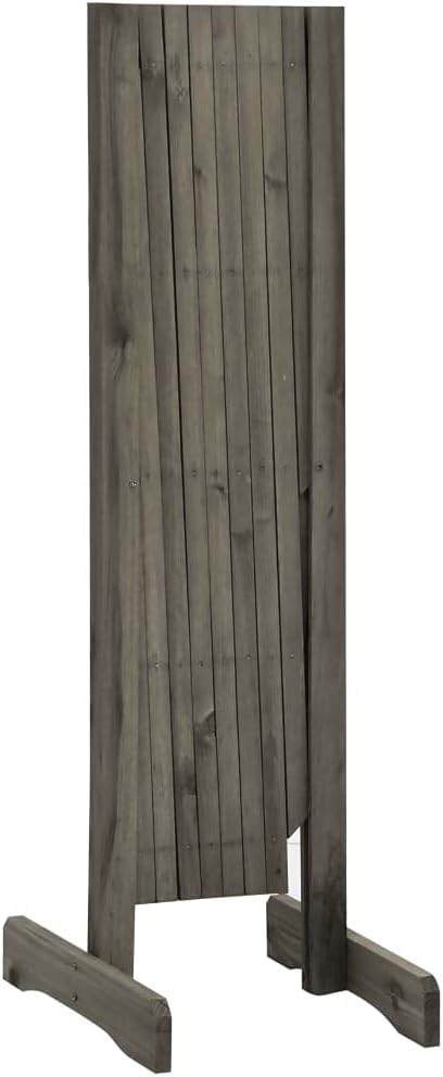 Expanding Freestanding Wooden Trellis Fence Garden ScreenGarden Plant Climb Trellis partition DecorativeGarden Trellis Fence Gray 59.1x31.5 Solid Firwood