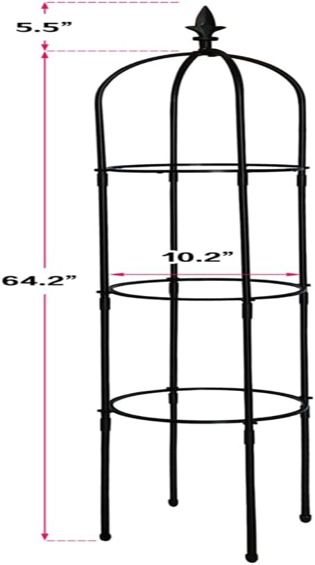 SlickBlue Garden Trellis 2 Pack Rustproof Metal Plant Support for Outdoor Climbing Vines and Flowers