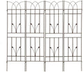 4 Pack 71x17.7 Inch Brown Metal Garden Trellis Rustproof Outdoor Climbing Plant Support for Vines Roses Peas Ivy Clematis Jasmine Vegetable Flowers Easy Assembly Weather Resistant Plant Frame
