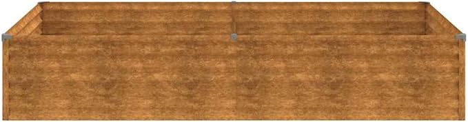 Rusty Corten Steel Garden Raised Bed Large Rectangle Outdoor Planter Box for Vegetables Flowers Herbs 76.8x39.4x14.2 Inch