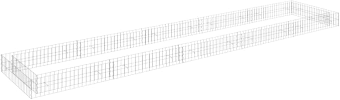SKM Gabion Raised Bed Galvanized Steel 196.9x39.4x7.9