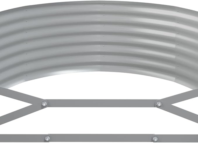 Garden Raised Bed Powder-coated SteelRaised Flower BedsGardening PlantersMultifunctional Raised BedPlant Privacy FenceGreenhouse Planterfor PatiosBalconiesTerraces126.8x39.4x14.2 Gray