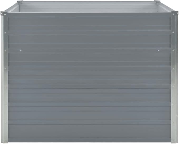 YAFF Raised Garden Bed 39.4x39.4x30.3 Galvanized Steel Gray (19.58lbs)