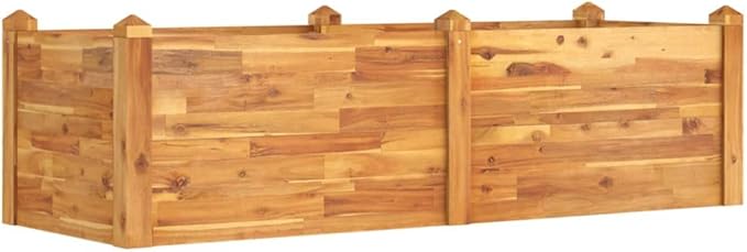 Garden Raised Bed 6.7x23.6x17.3 Solid Wood Acacia20.8 KG363448