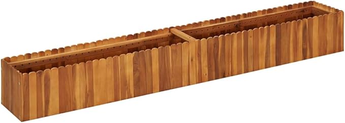 Wooden plantersPlanting Box RacksGardening Decorationsfor BackyardPatio and BalconyGarden Raised Bed 78.7x11.8x9.8 Solid Acacia Wood