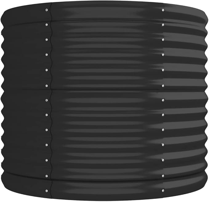 YAFF Garden Raised Bed Powder-Coated Steel 116.5x31.5x26.8 Anthracite