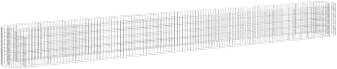 Gabion Raised Bed Planter Basket Pot Wall Outdoor Garden Lawn Patio Border Gardening Flower PlantGabion Cages Basket 212.6x19.7x19.7